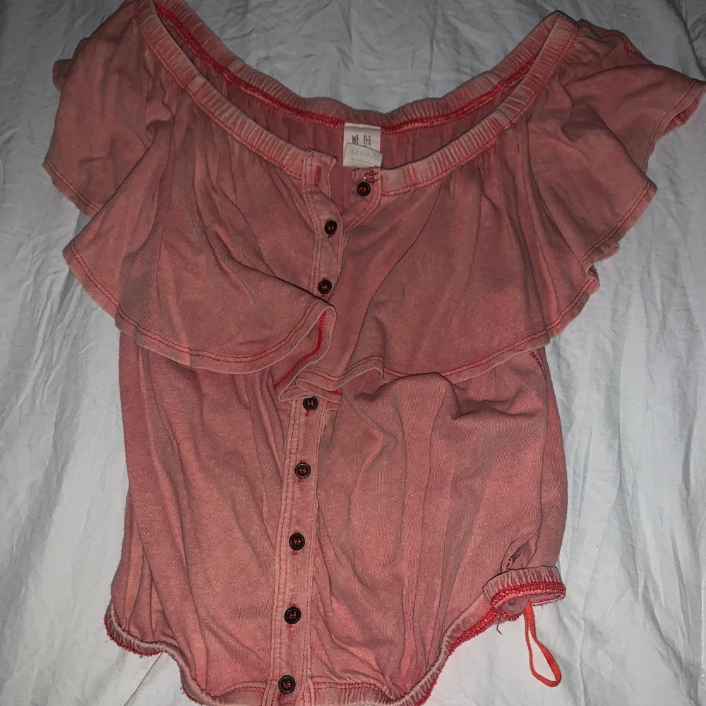 Pink off shoulder blouse for summer